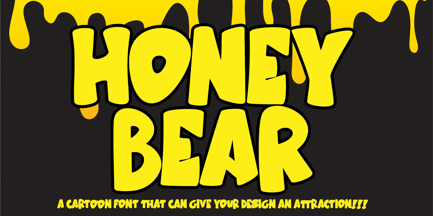 Пример шрифта Honey Bear #1